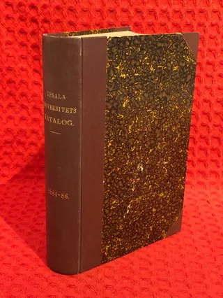 Uppsala universitets katalog 1884-86 - omslag