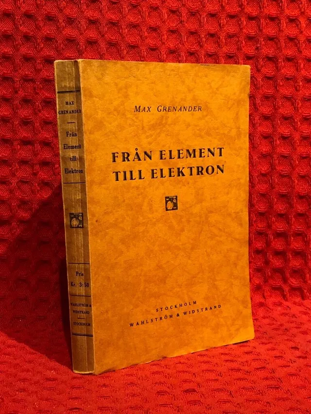 Från element till elektron av Max Grenander - omslag