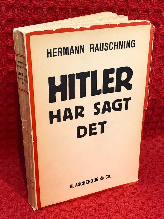Hitler har sagt det av Herman Rauschning - omslag