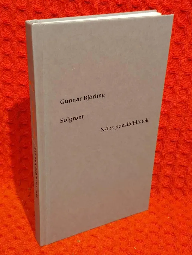 Solgrönt av Gunnar Björling - omslag