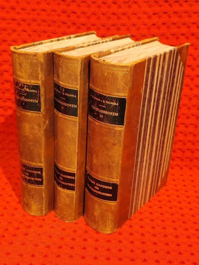 Verkstadsboken I-III av Bertil Thunell Olov Svahn - omslag