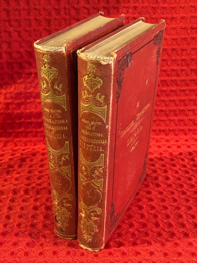 De geografiska upptäckternas historia del I-II (1-2) av Jules Verne - omslag