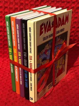 Bokpaket: Eva & Adam-böcker av Måns Gahrton - omslag
