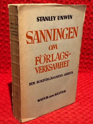 Sanningen om förlagsverksamhet av Stanley Unwin - omslag