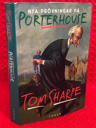 Nya prövningar på Porterhouse av Tom Sharpe - omslag
