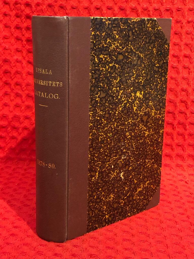 Uppsala universitets katalog 1878-80 - omslag