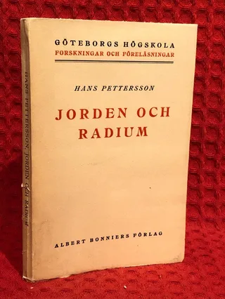 Jorden och radium av Hans Pettersson - omslag