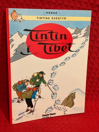 Tintin i Tibet av Hergé - omslag
