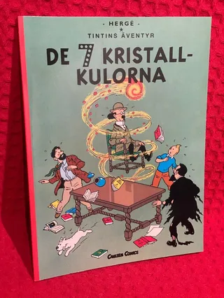De sju kristallkulorna av Hergé - omslag