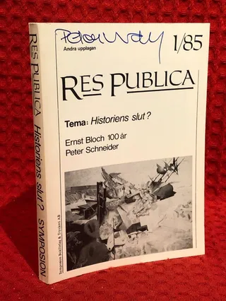Res Publica: Historiens slut av Peter Schneider - omslag