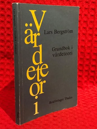Grundbok i värdeteori av Lars Bergström - omslag