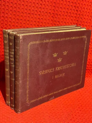 Sveriges krigshistoria i bilder 1,2,3 (komplett) - omslag