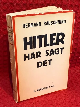 Hitler har sagt det av Herman Rauschning - omslag