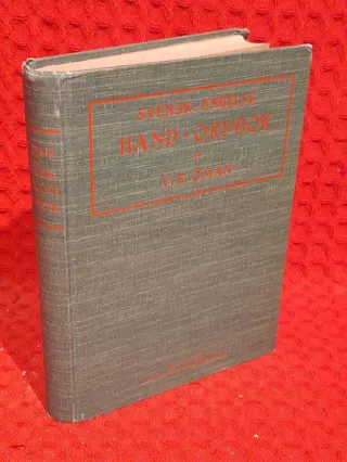 Svensk-Engelsk hand-ordbok av V. E. Öman - omslag