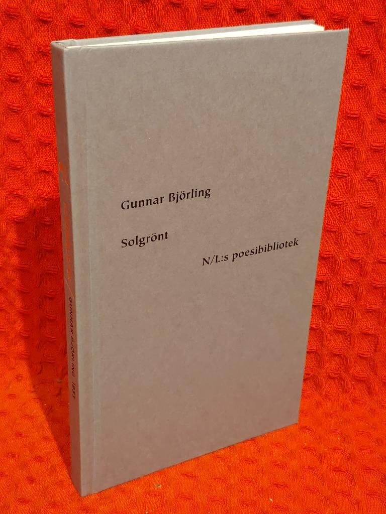 Solgrönt av Gunnar Björling - omslag