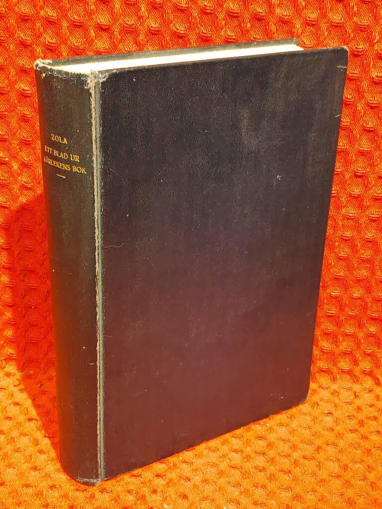 Ett blad ur kärlekens bok av Émile Zola - omslag