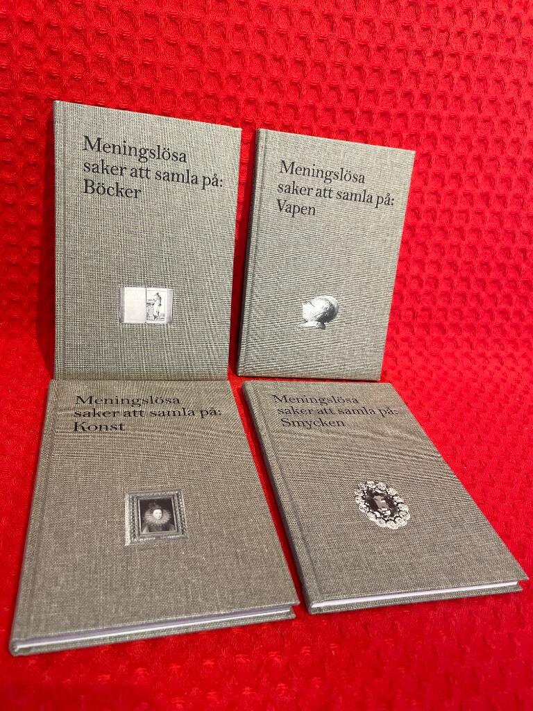 Bokpaket: Meningslösa saker att samla på 1-4 (komplett serie) - omslag