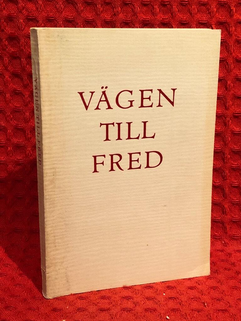 Vägen till fred - omslag