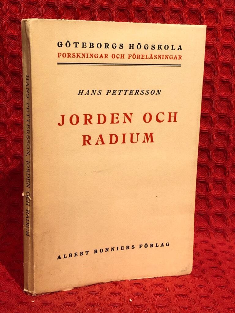 Jorden och radium av Hans Pettersson - omslag