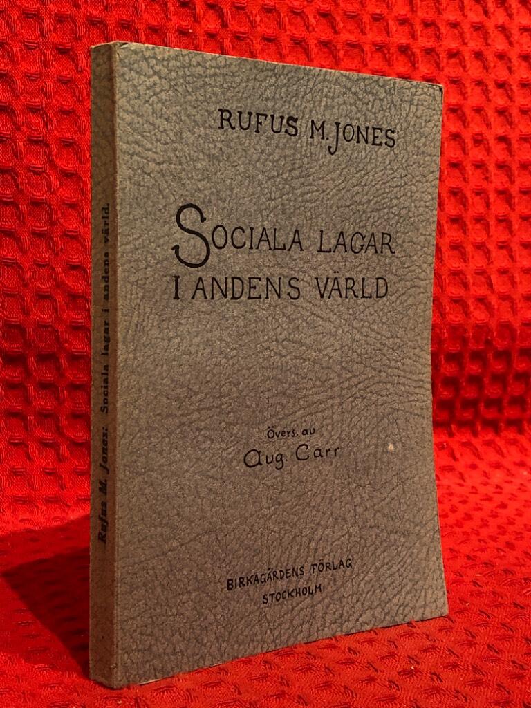 Sociala lagar i andens värld av August Carr - omslag