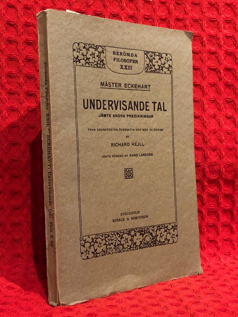 Undervisande tal av Mäster Eckehart - omslag