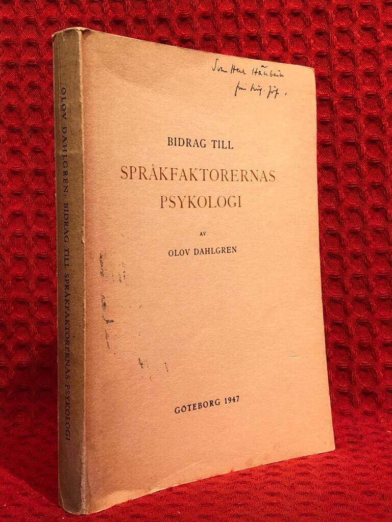 Språkfaktorernas psykologi av Olov Dahlgren - omslag