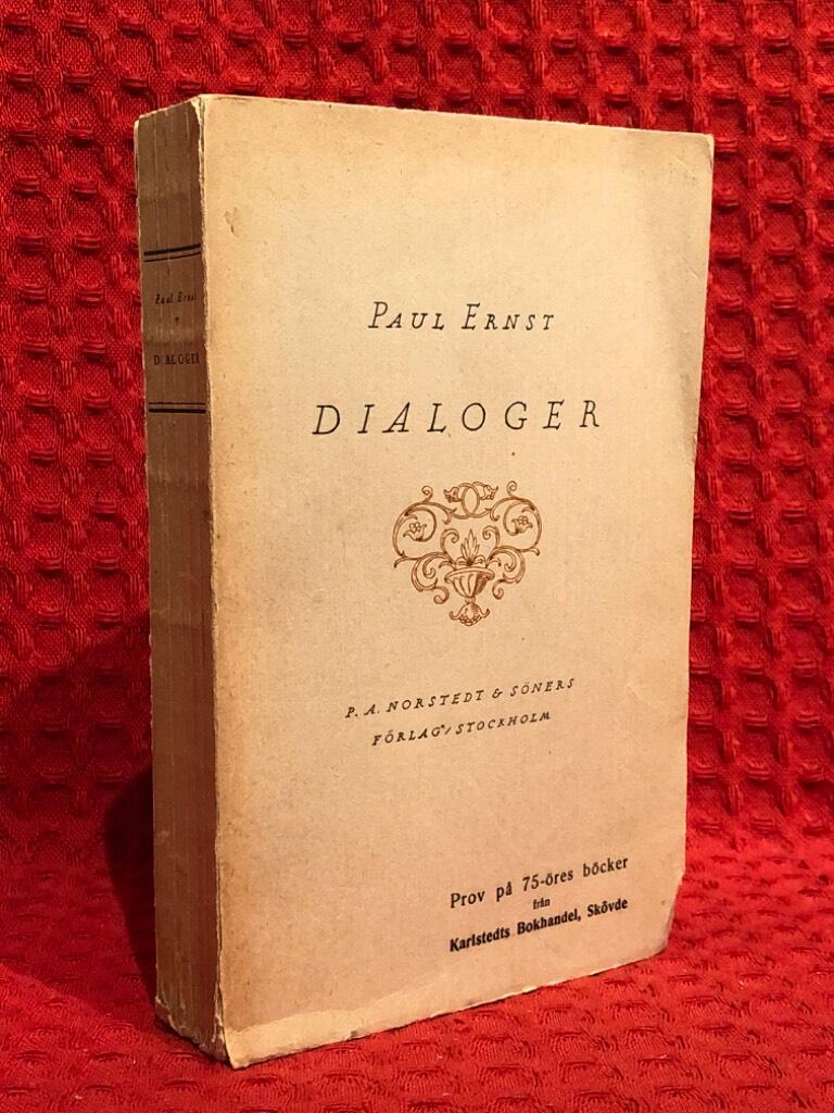 Dialoger av Paul Ernst - omslag