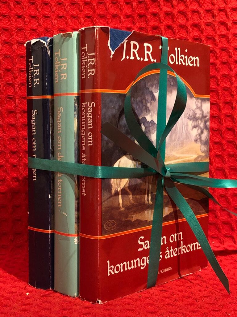 Bokpaket: Sagan om ringen triologin av J R R Tolkien - omslag