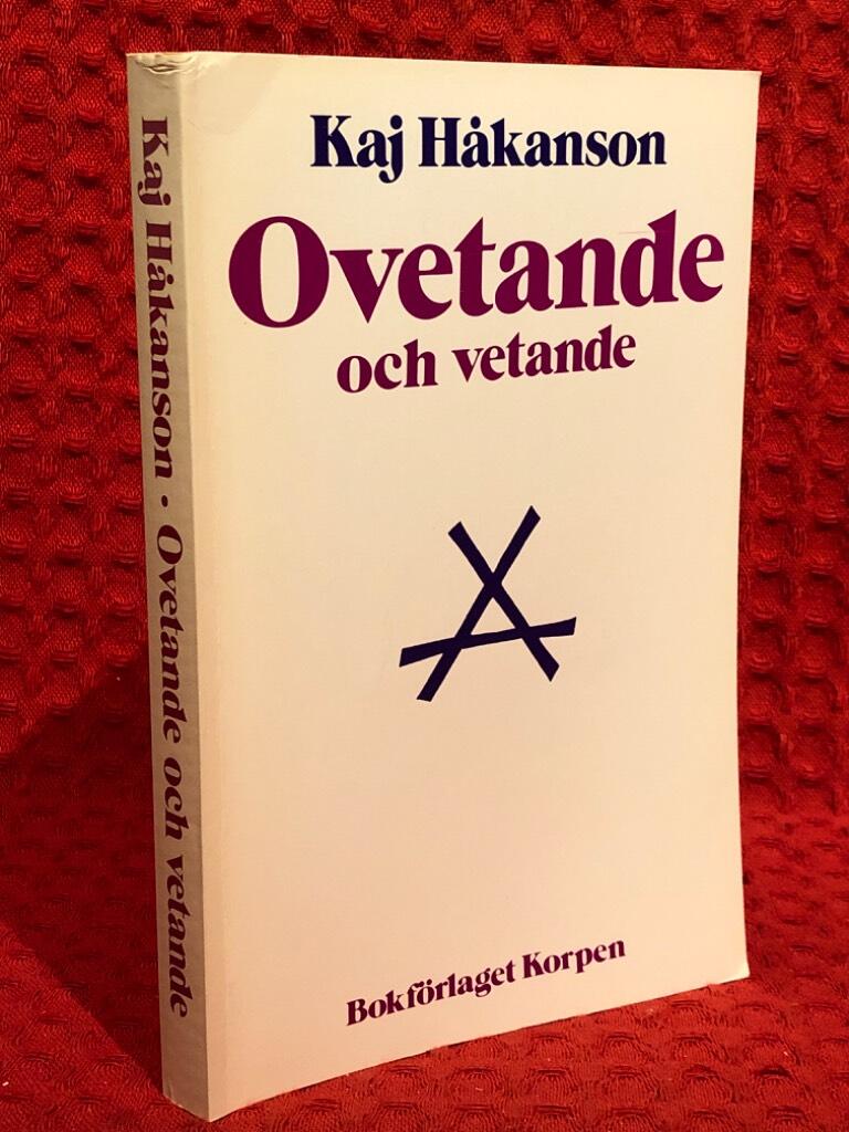 Ovetande och vetande av Kaj Håkansson - omslag