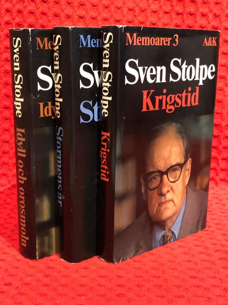 Memoarer 1-3 av Sven Stolpe - omslag