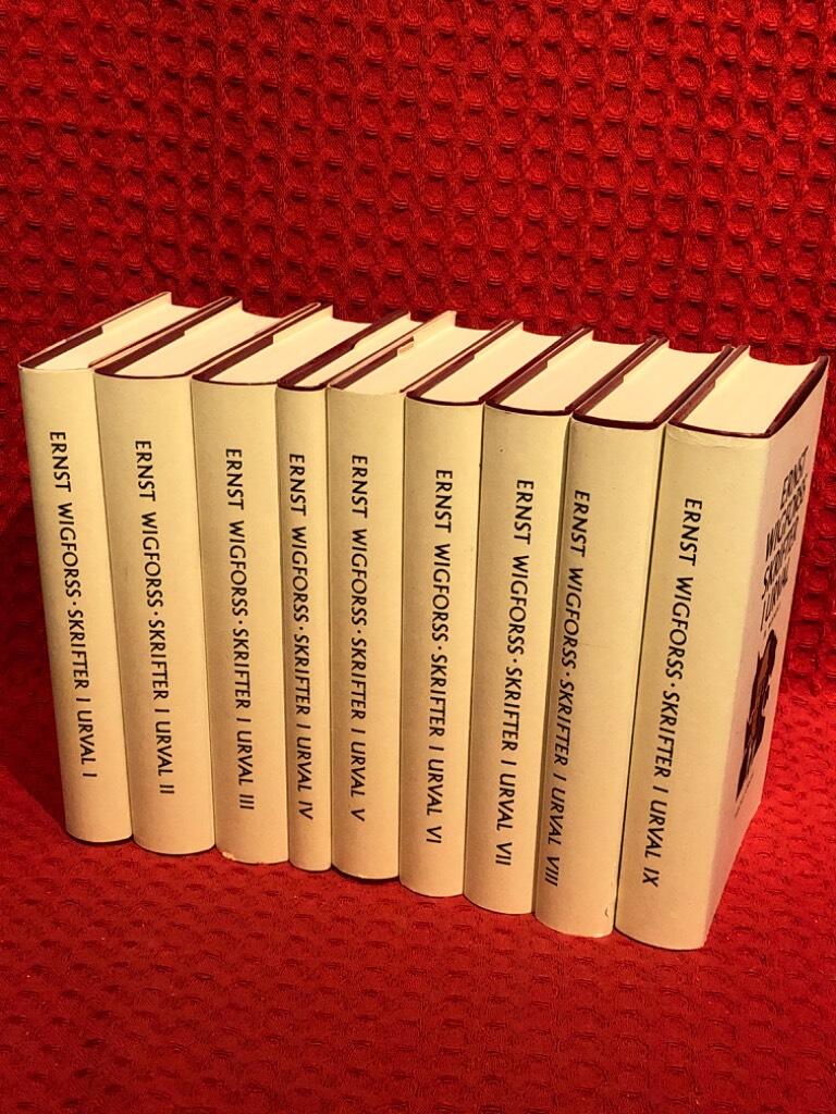 Skrifter i urval bok 1-9 av Ernst Wigforss - omslag