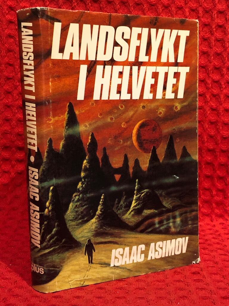 Landsflykt i helvetet av Isaac Asimov - omslag
