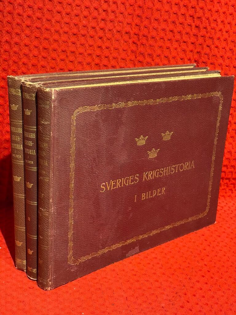 Sveriges krigshistoria i bilder 1,2,3 (komplett) - omslag