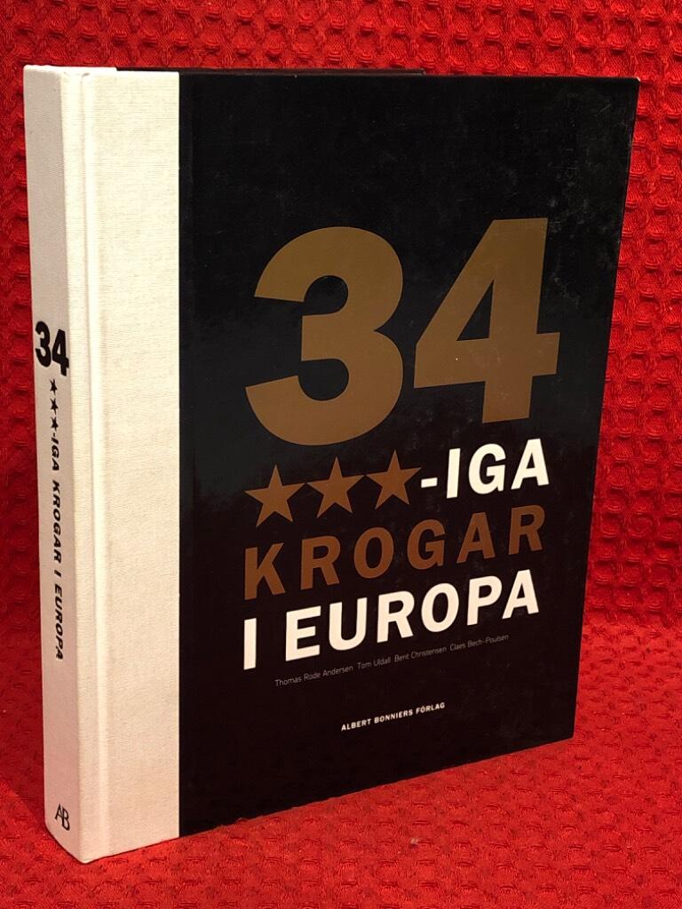 34 trestjärniga krogar i Europa av Thomas Rode Andersen - omslag