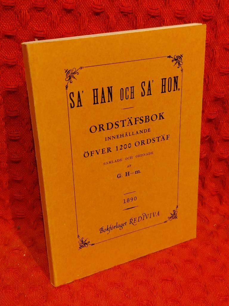 Sa' Han och Sa' Hon. Ordstäfsbok av G. H-m. - omslag