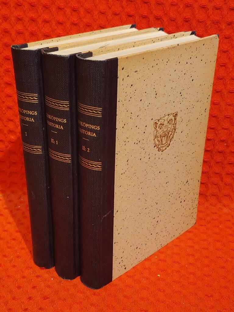 Bokpaket: Linköpings historia I, II:1, II:2 av Folke Lindberg Salomon Kraft - omslag