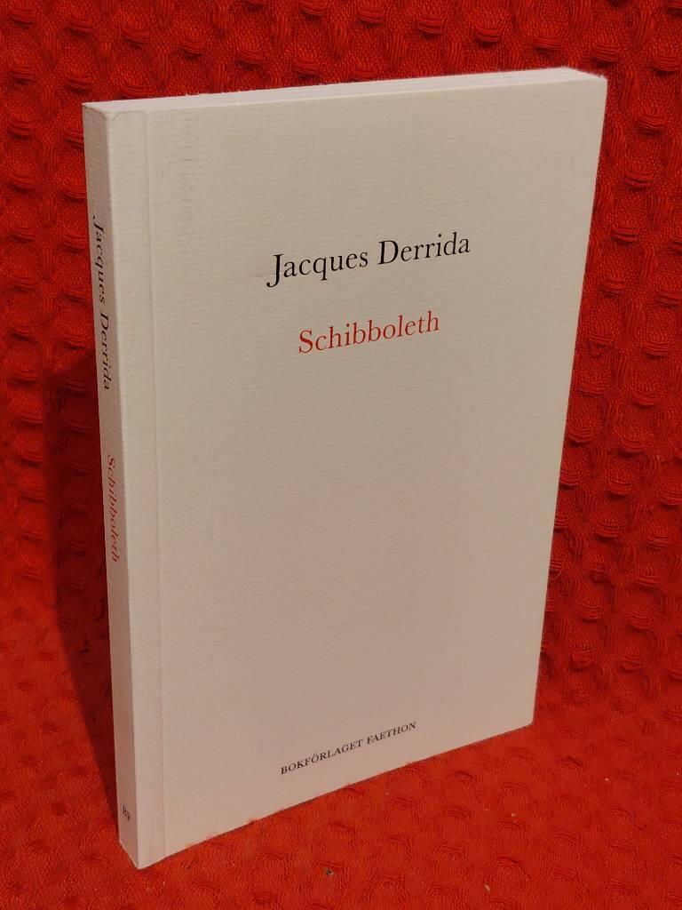 Schibboleth av Jacques Derrida - omslag
