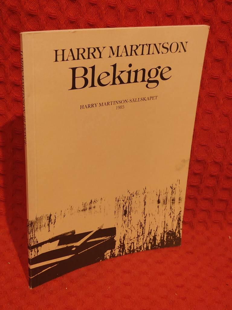 Blekinge av Harry Martinson - omslag