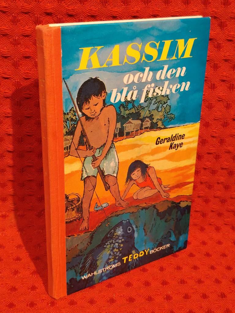 Kassim och den blå fisken av Geraldine Kaye - omslag